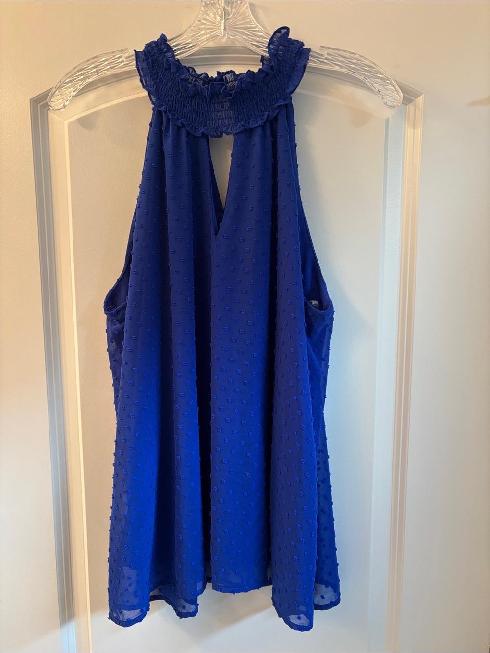 Staccato Royal Blue Textured Halter Camisole